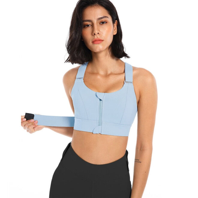 Custom Women Sports Bras Front Zipper - Image 2