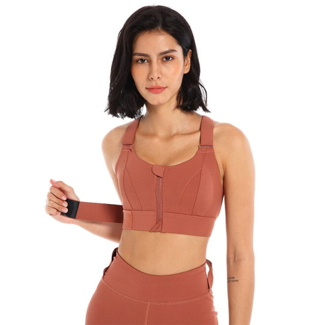 Custom Women Sports Bras Front Zipper - Image 3